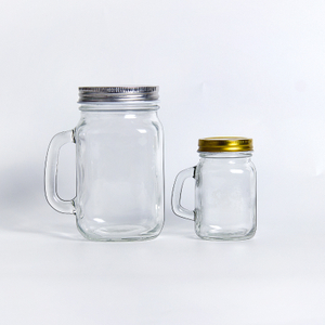 Mosteb 16 oz Clear Glass Mason Jars with Metal Lid - Buy 16 oz